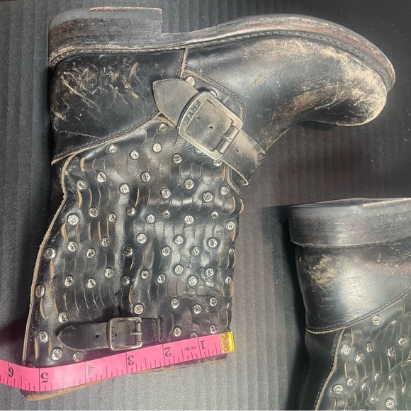 BNWOB Frye Distressed Studded Black Moto Short Boot 5.5M PRICE FIRM! NO OFFERS! - Picture 8 of 16